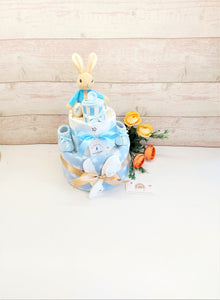 Nappy Cake, Peter Rabbit theme ,Nappy Cakes, Baby Shower gift, Baby Boy nappy cake, mum to be gift, baby boy hamper, New Parents Gift