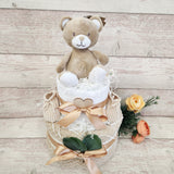 Nappy Cakes, Nappy Cake,Cute Bear theme, Unisex Baby hamper, Baby boy gift, Baby girl gift, Mum to be gift, Neutral baby shower gift,