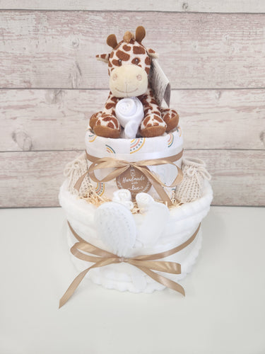 Nappy Cakes, Nappy Cake, Safari  theme, Unisex Baby hamper, Baby boy gift, Baby girl gift, Mum to be gift, Neutral baby shower gift,