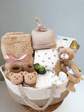 Deluxe ''Baby Bear '' baby hamper basket, baby nappy caddy gift