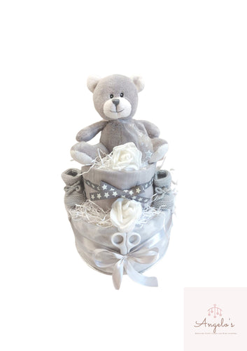 Nappy Cakes, Baby Bear,Unisex Baby hamper, Baby boy gift, Baby girl gift, Mum to be gift, Neutral baby shower gift,