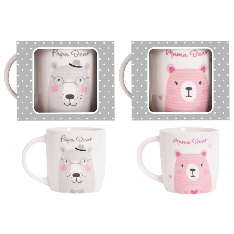 Mummy and Daddy Mugs, Single or Set of 2 mugs, Mama Bear and Papa Bear mugs, new parents gift, baby shower gift, new mum and dad mugs,